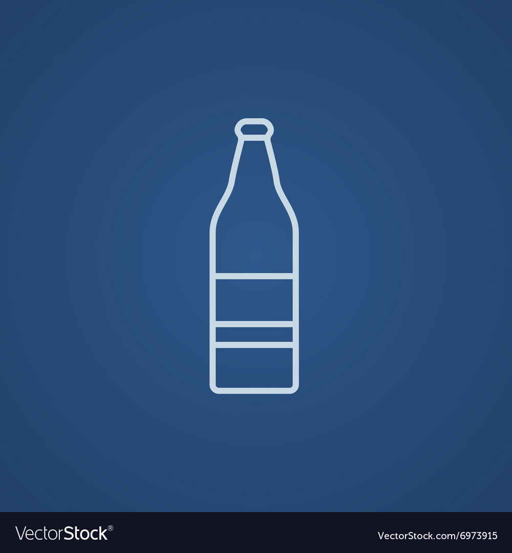 Glasflasche Linie Icon