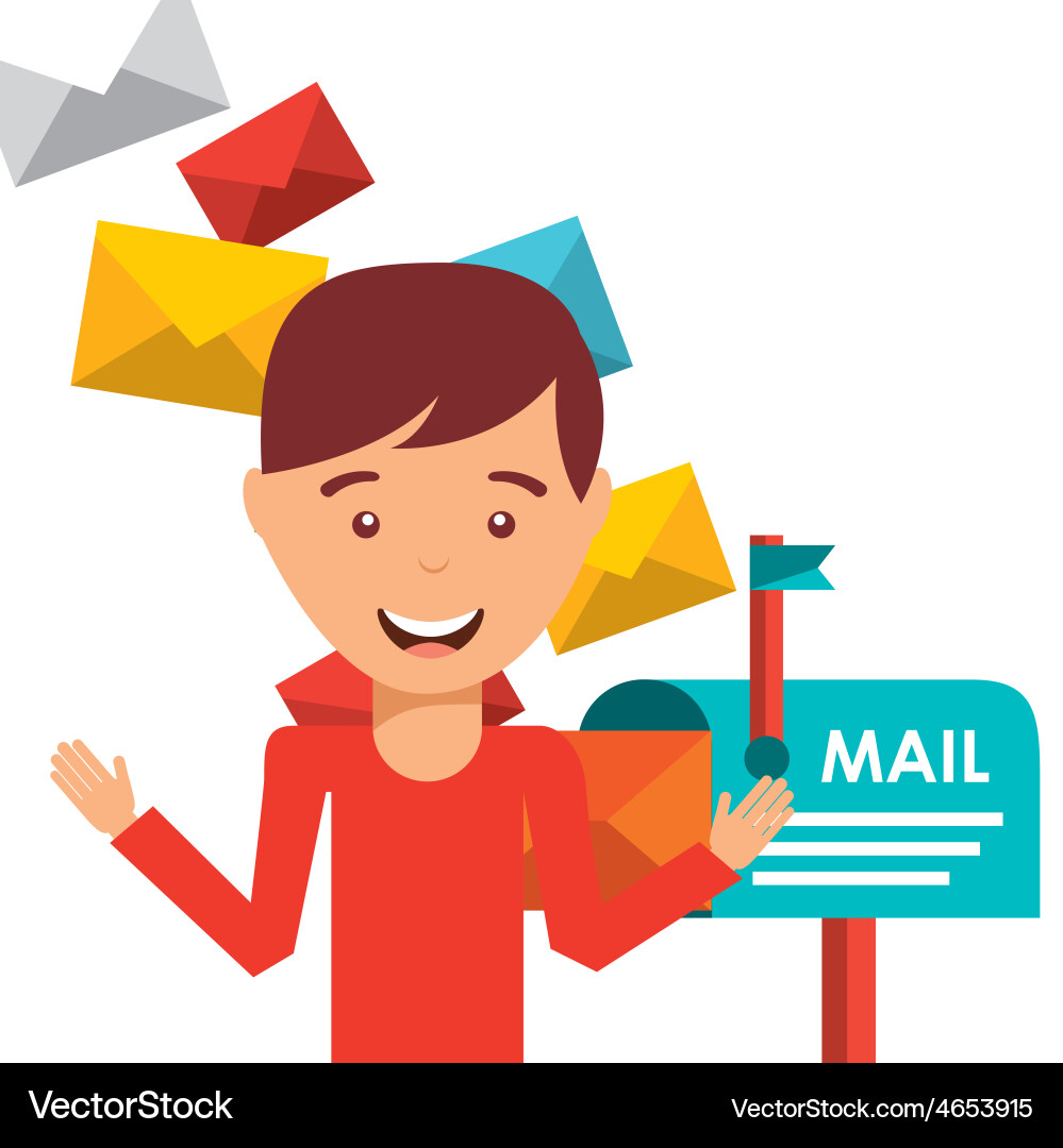 Mail concept Royalty Free Vector Image - VectorStock