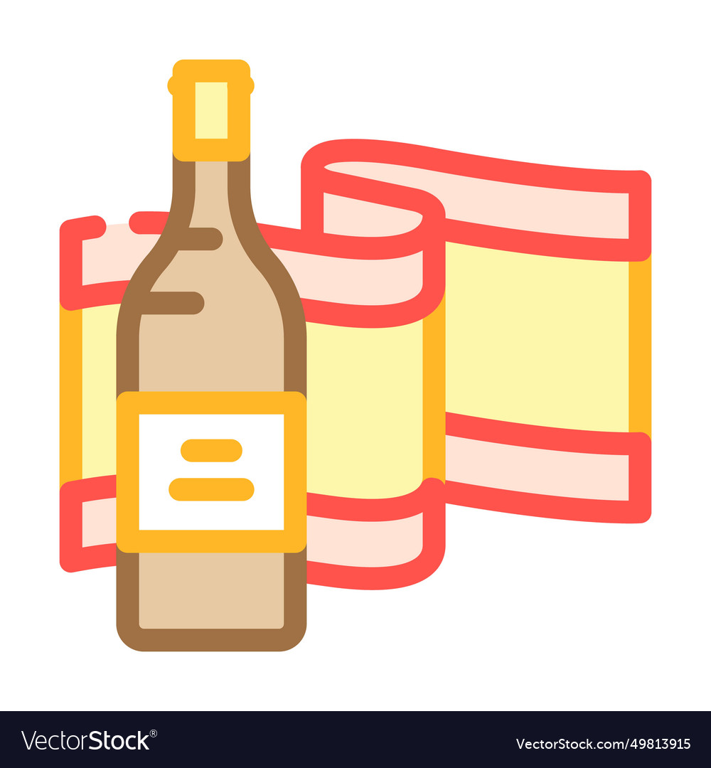 Spanish wine cuisine color icon