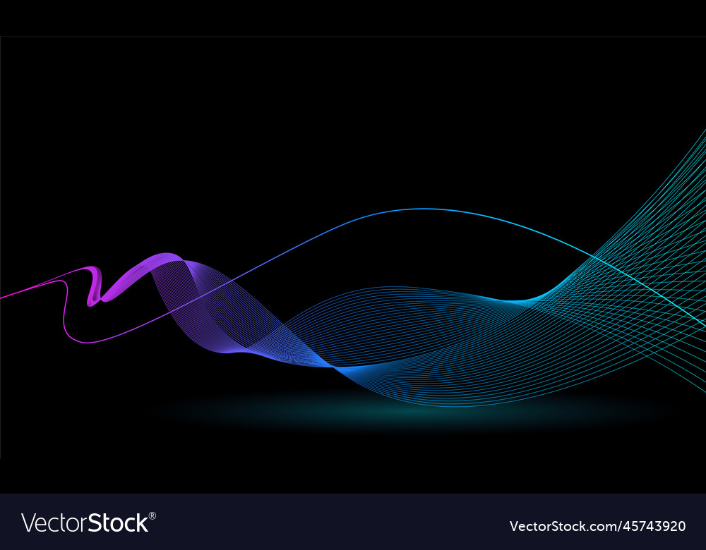 Abstract wave line background with beautiful Vector Image