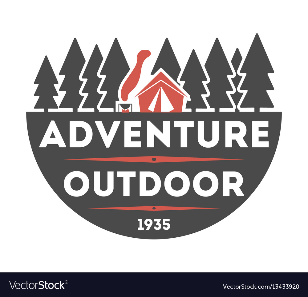 Adventure outdoor vintage isolated label Vector Image