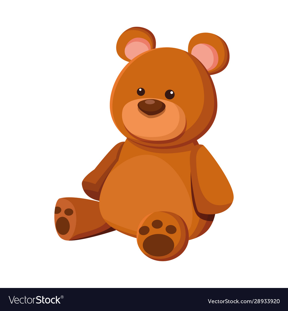 Big teddy bear icon colorful design Royalty Free Vector