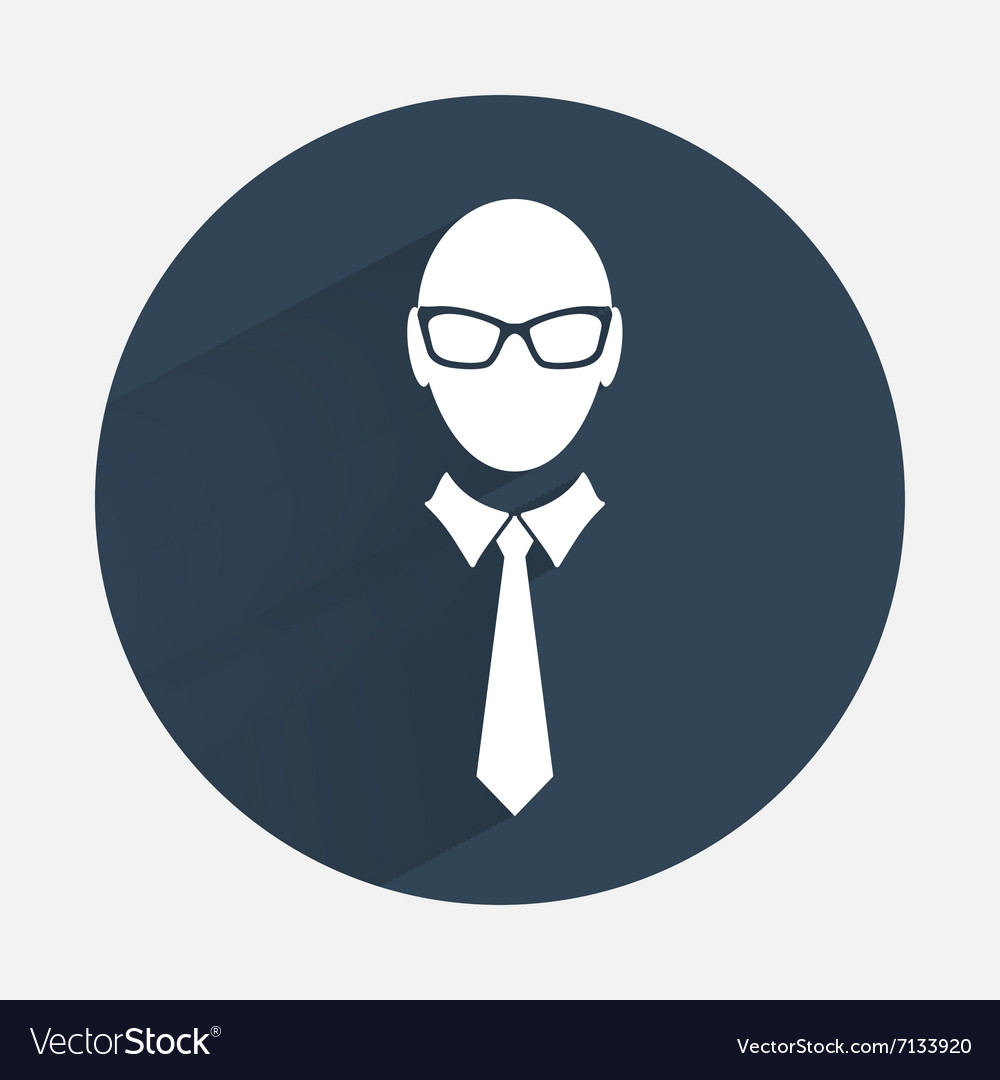 Businessman icon office worker symbol face