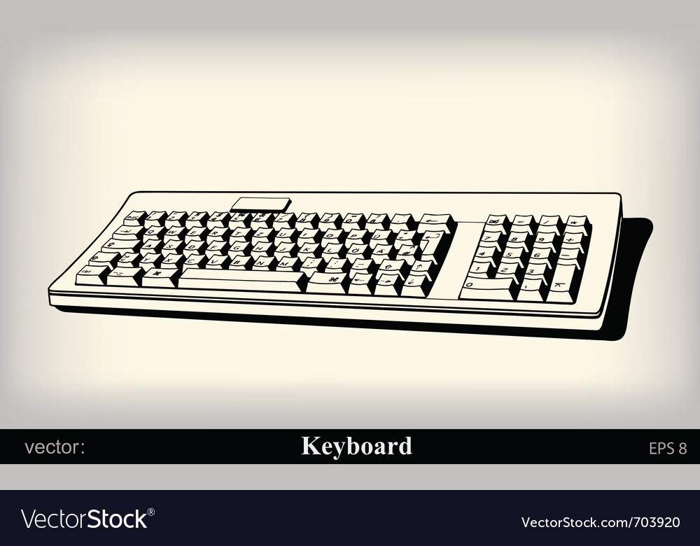 Computer keyboard Royalty Free Vector Image - VectorStock