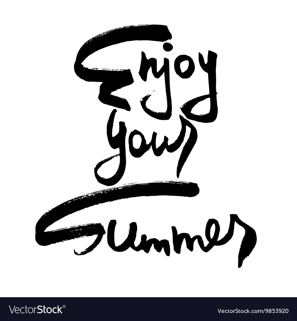 enjoy your summer creative card royalty free vector image