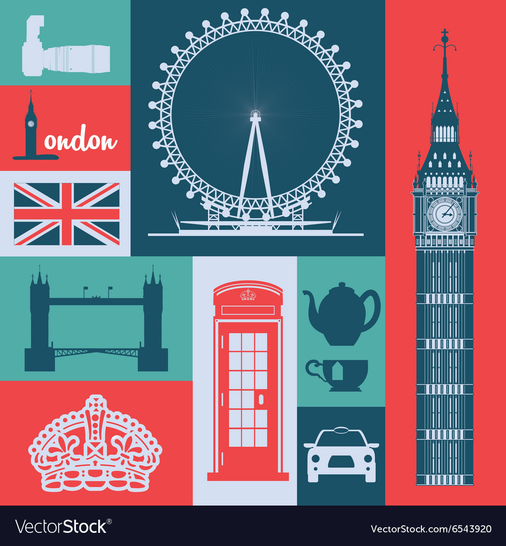 London Landmarks design Royalty Free Vector Image