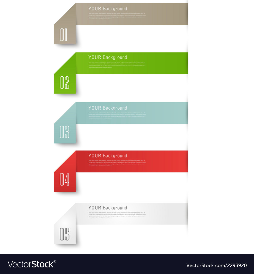 Modern business origami style options banner