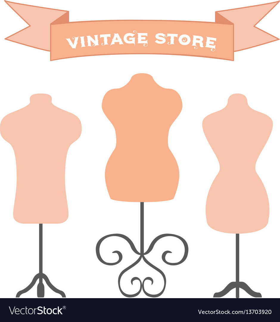 Set Of Mannequins Manikins For Tailors Designers Vector Image