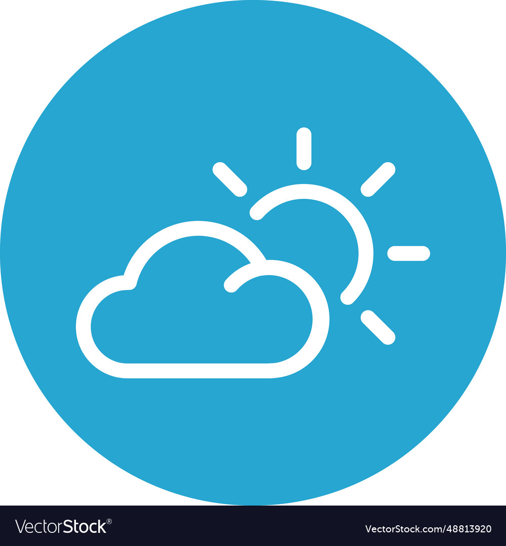 Simply rounded color weather idea icon