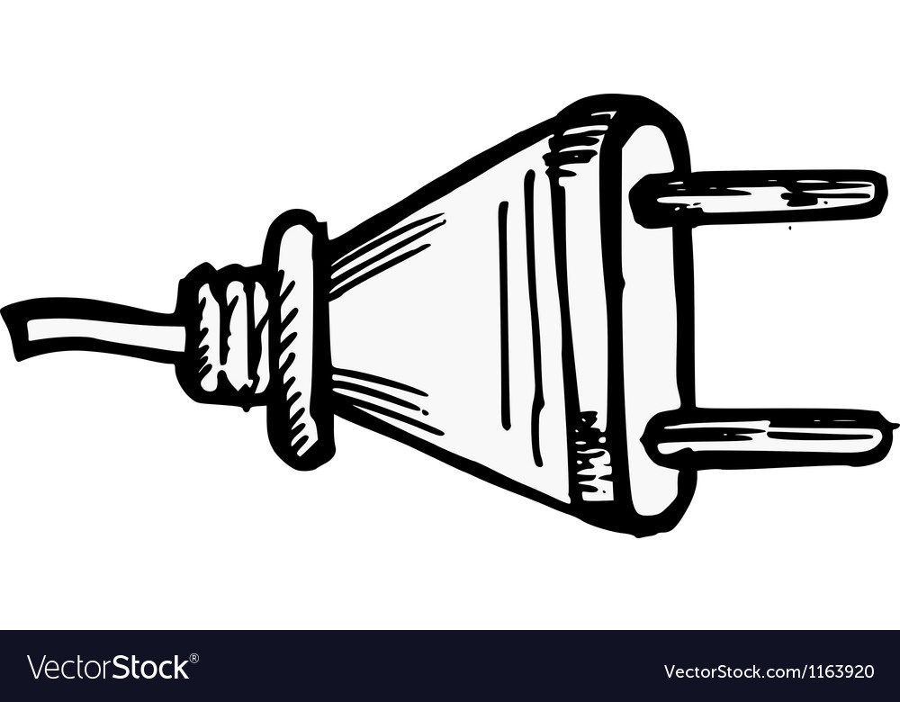 Провод с вилкой рисунок