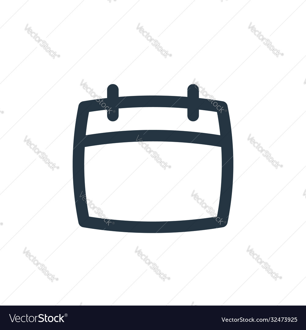 Calendar icon isolated on white background Vector Image