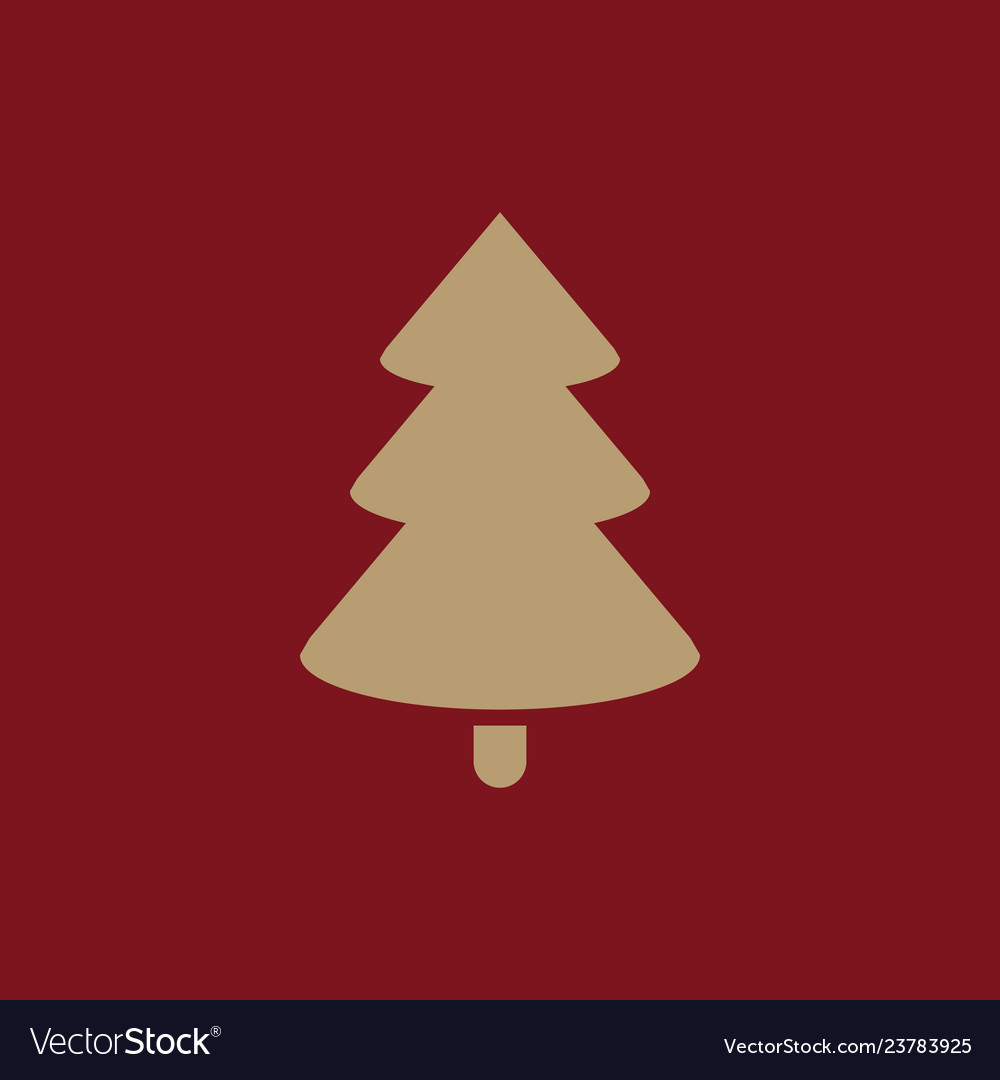 Christmas tree icon new year and xmas