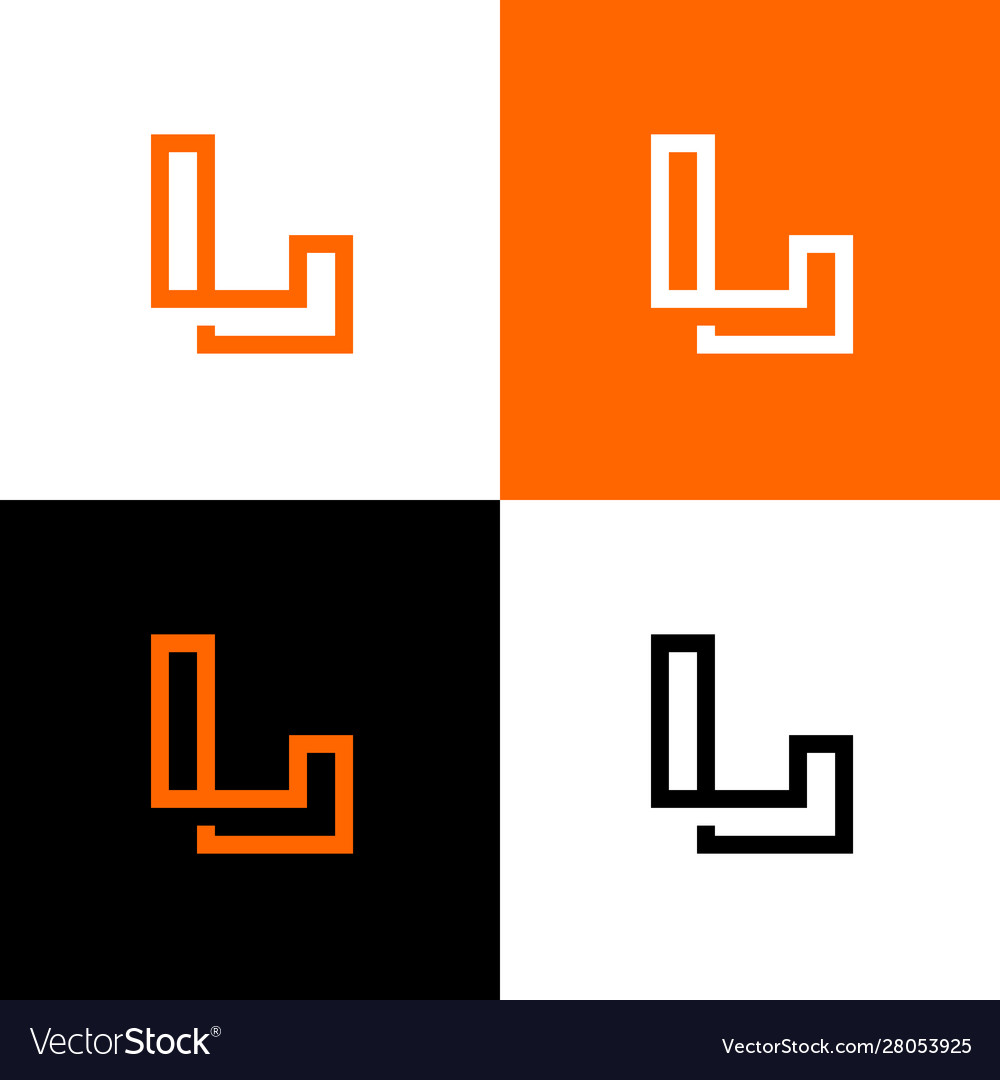 Initial letter l logo design template elements