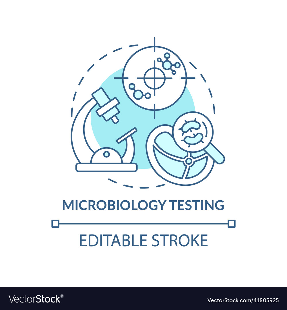 Microbiology testing turquoise concept icon Vector Image