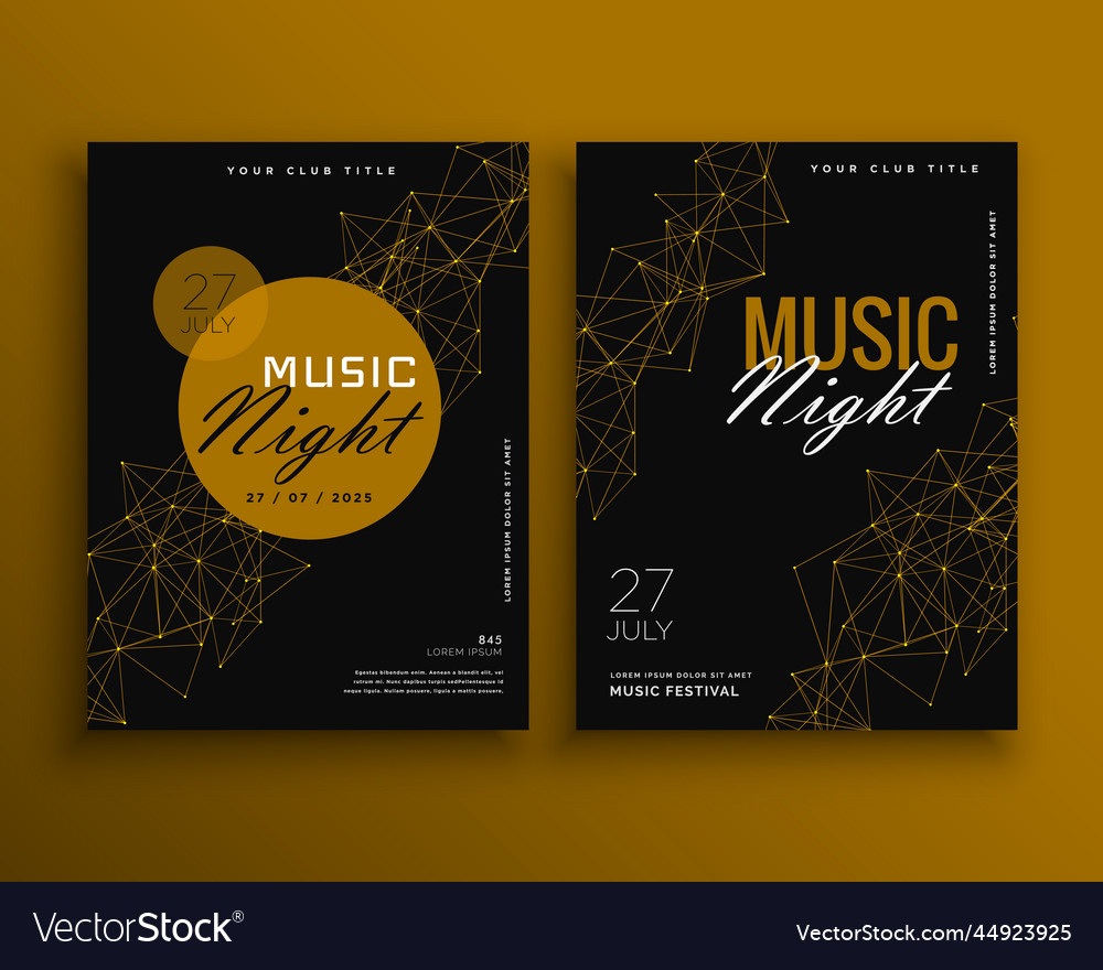 Musik Nacht Party Flyer Vorlage Design