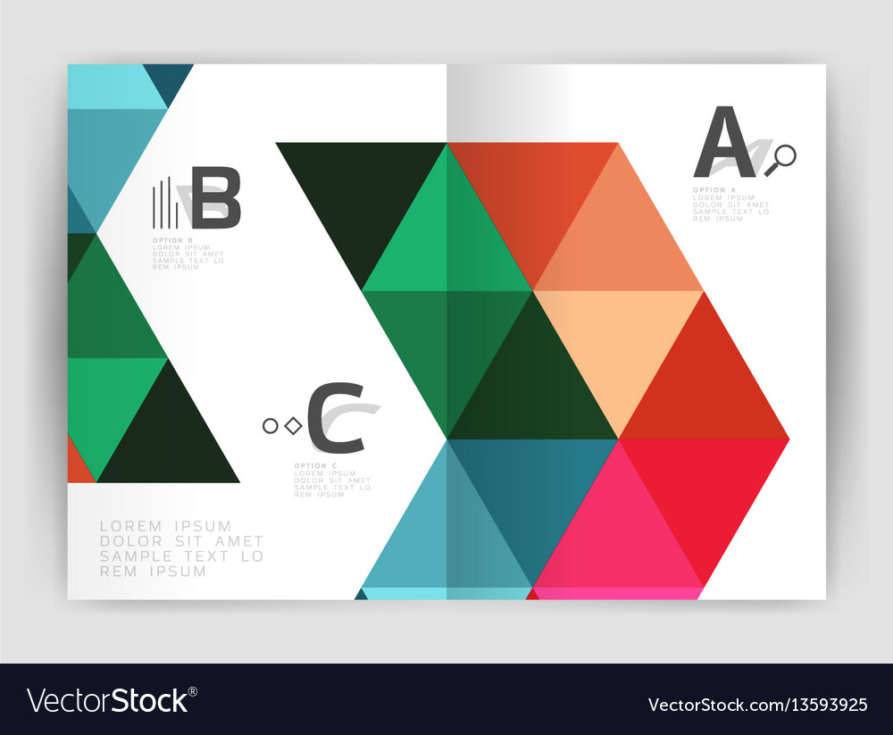 Print triangle modern print template Royalty Free Vector