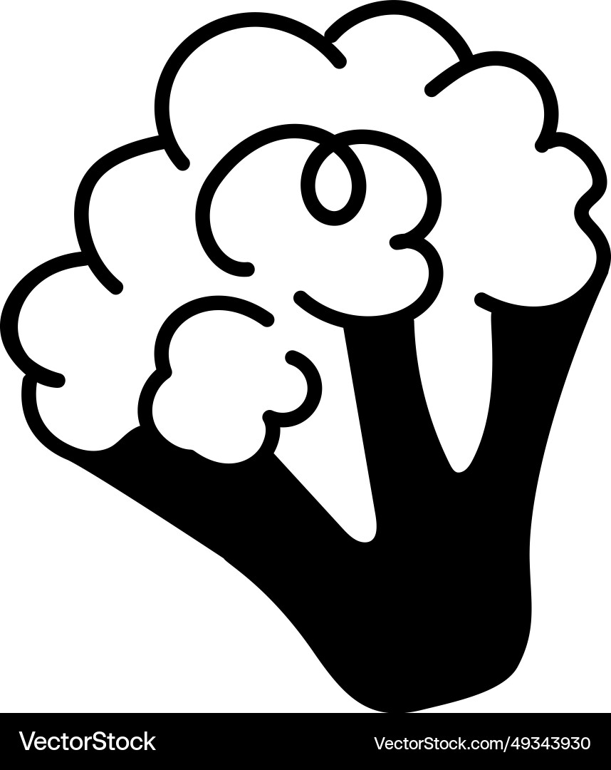 Cauliflower Vector Simple Cauliflower Royalty Free Vector Image - VectorStock