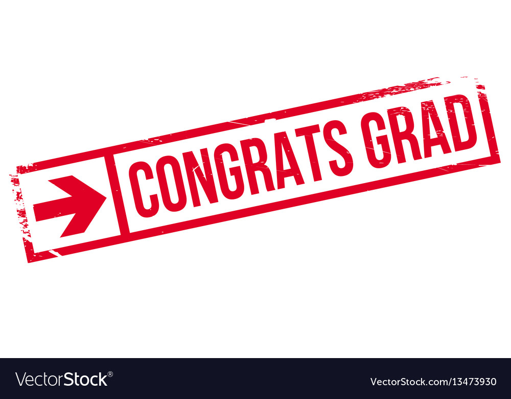 Congrats Grad Rubber Stamp Royalty Free Vector Image