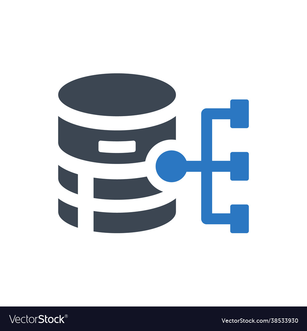 Database structure icon Royalty Free Vector Image