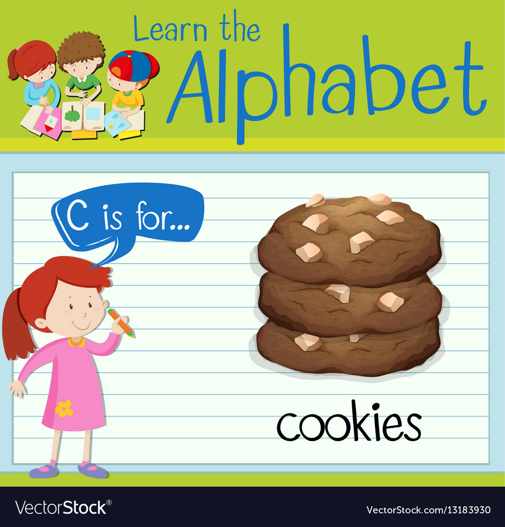 C is for cookie. Cookies illustration.