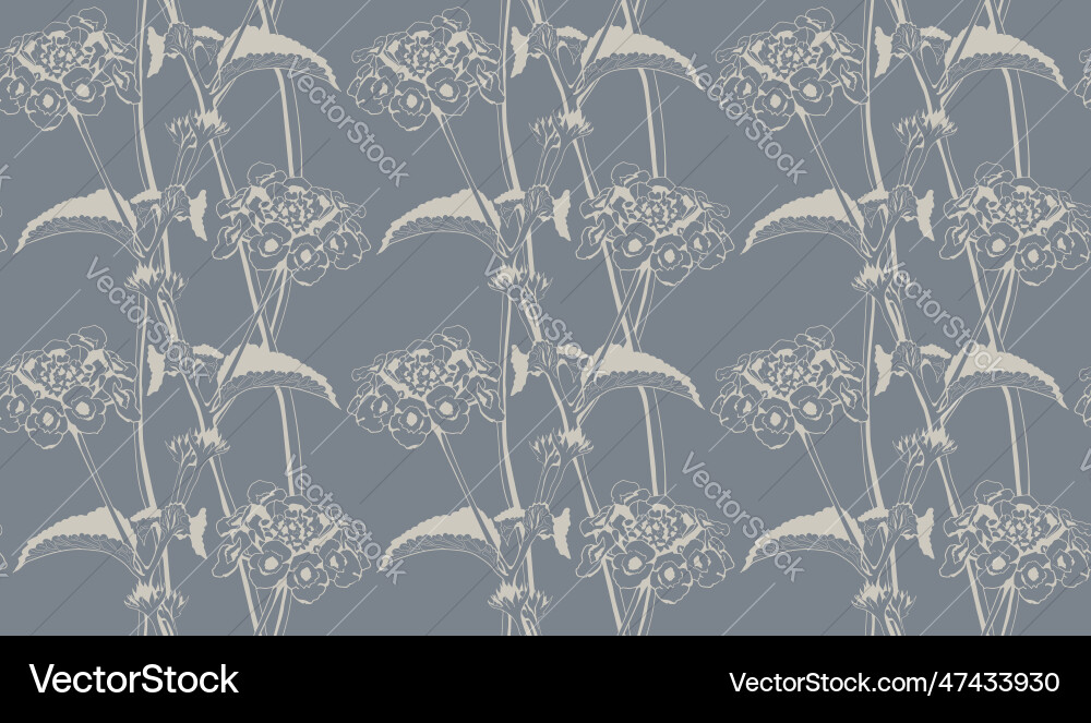 Floral pattern seamless background foliage Vector Image