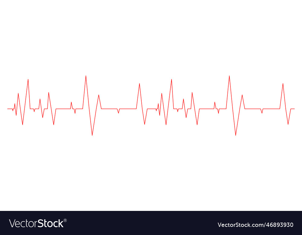 Heart beat diagram ecg electrocardiogram chart Vector Image