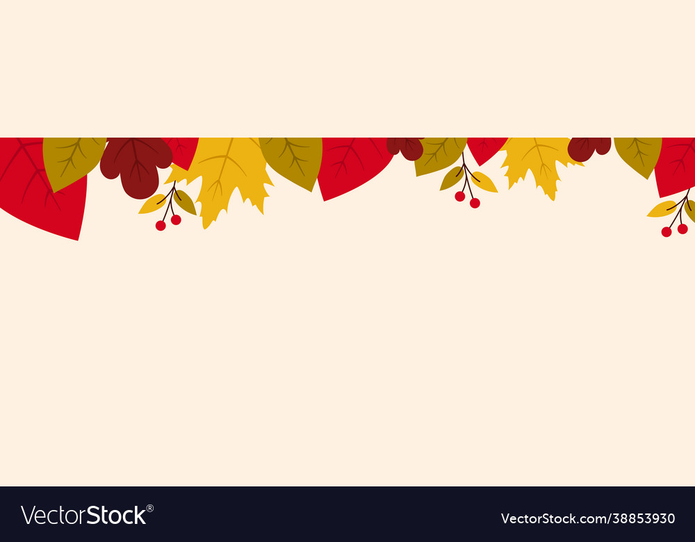 Realistic autumn foliage white background