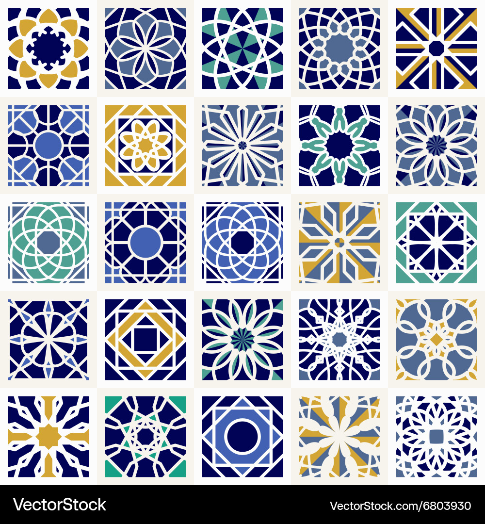 Set of geometric patterns Royalty Free Vector Image