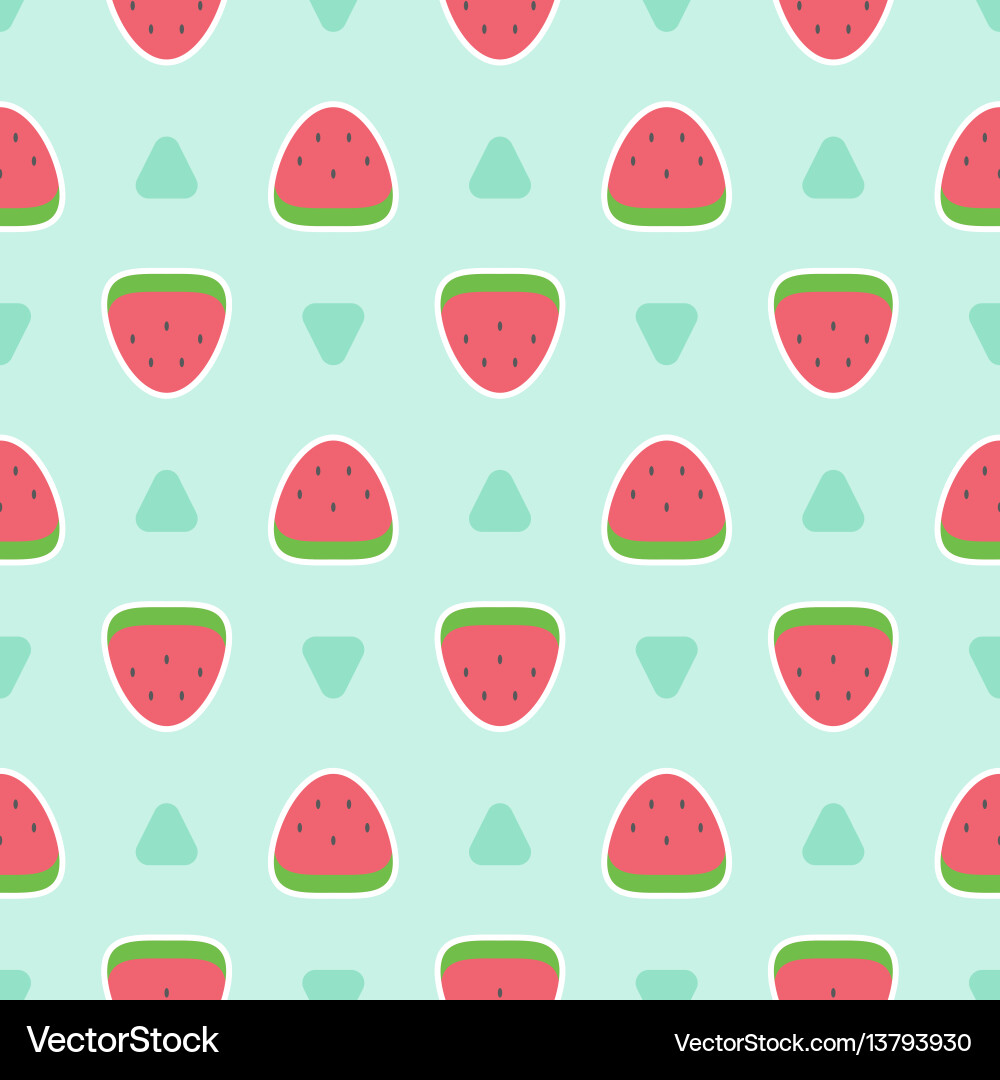 Watermelon seamless pattern Royalty Free Vector Image