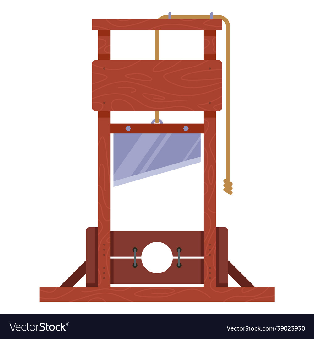 Wooden guillotine for execution a person Vector Image