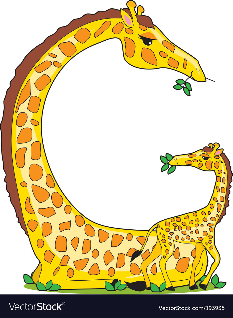 Download Animal alphabet giraffe Royalty Free Vector Image