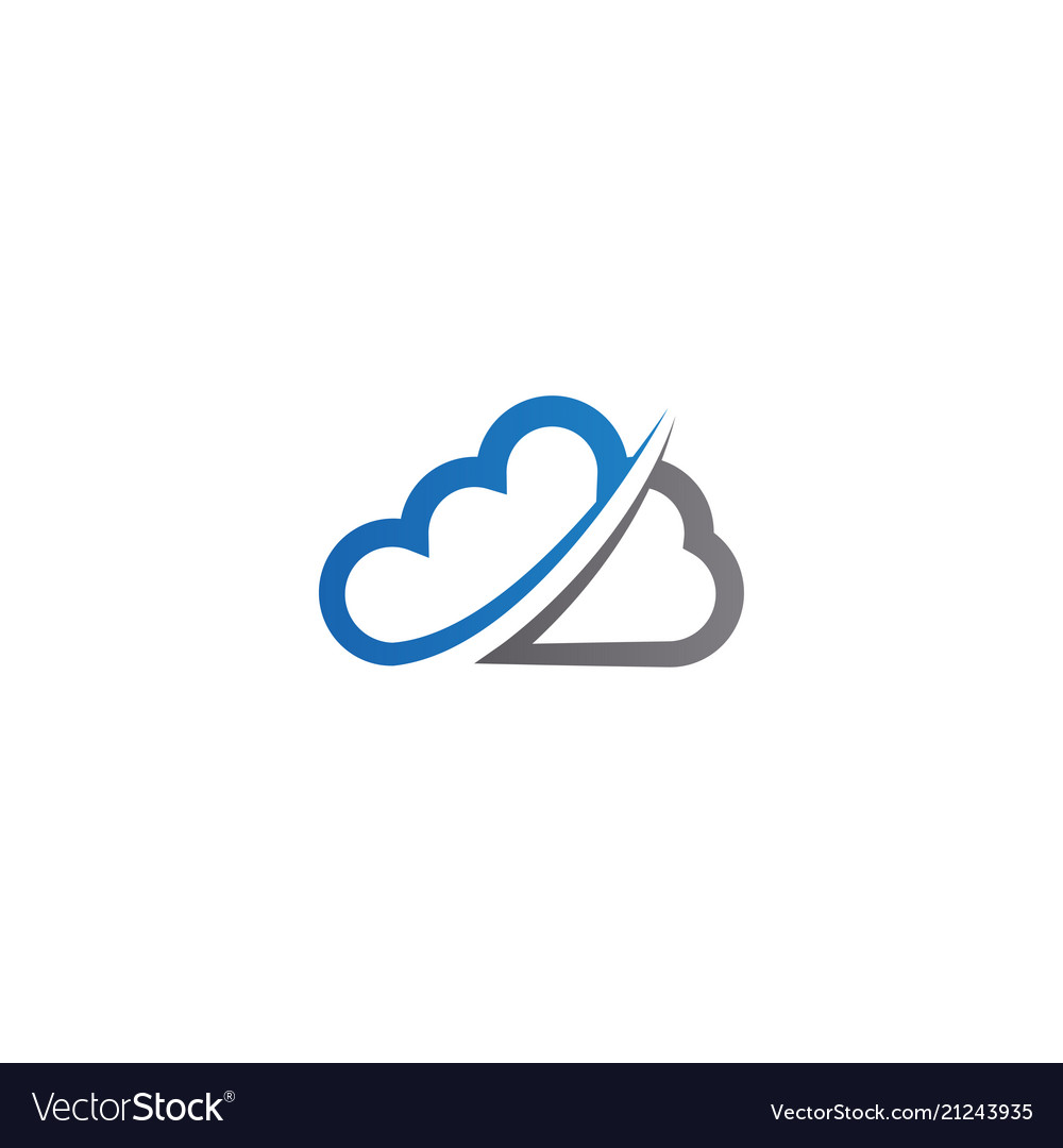 Cloud logo icon design template Royalty Free Vector Image