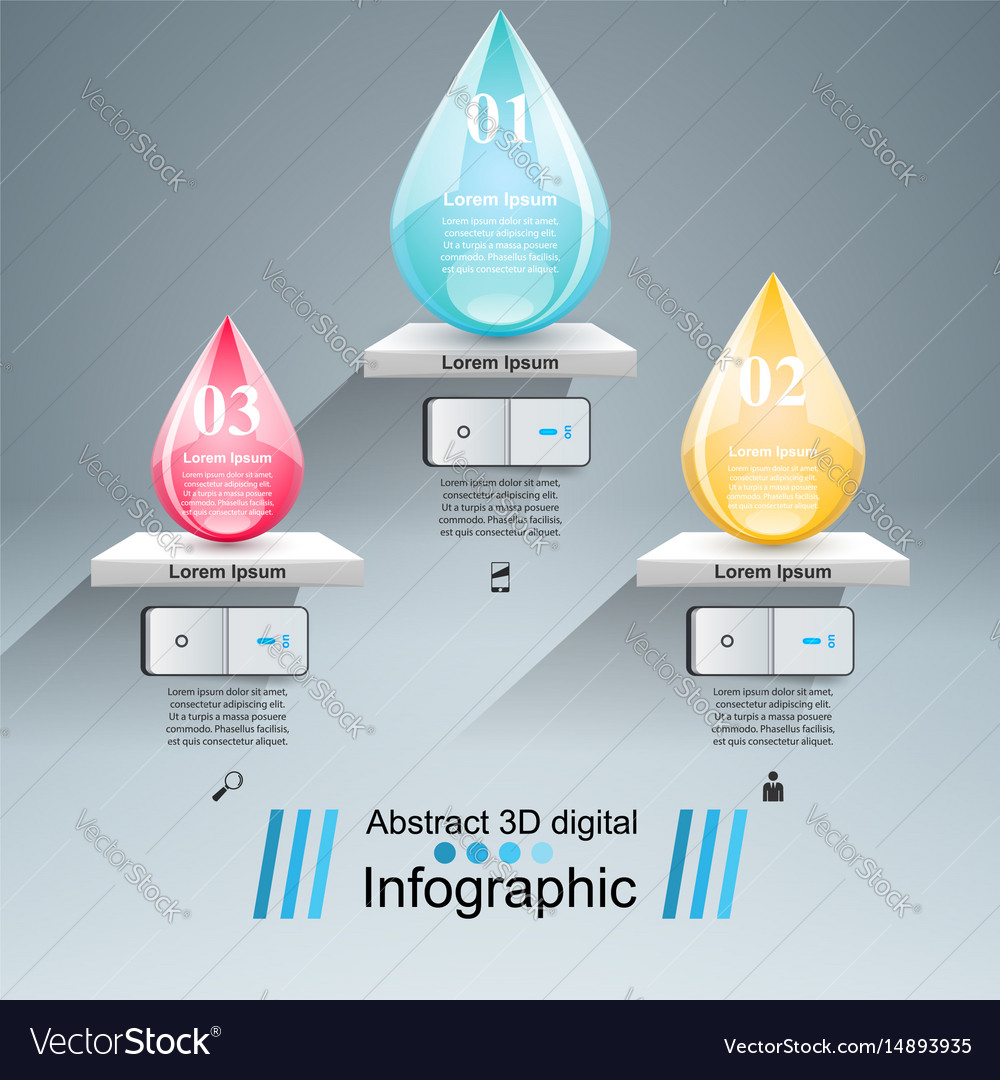 Drop icon business infographics Royalty Free Vector Image