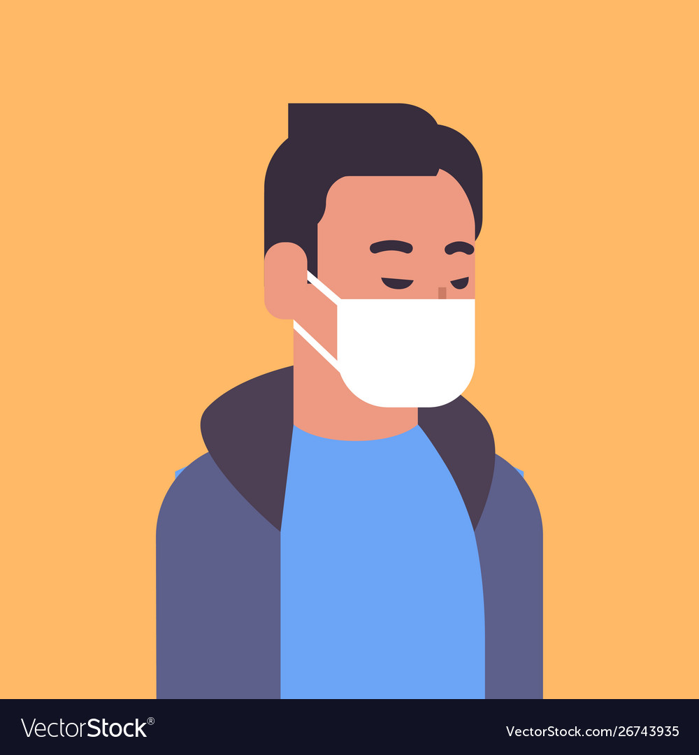 Download Man wearing face mask environmental industrial Vector Image