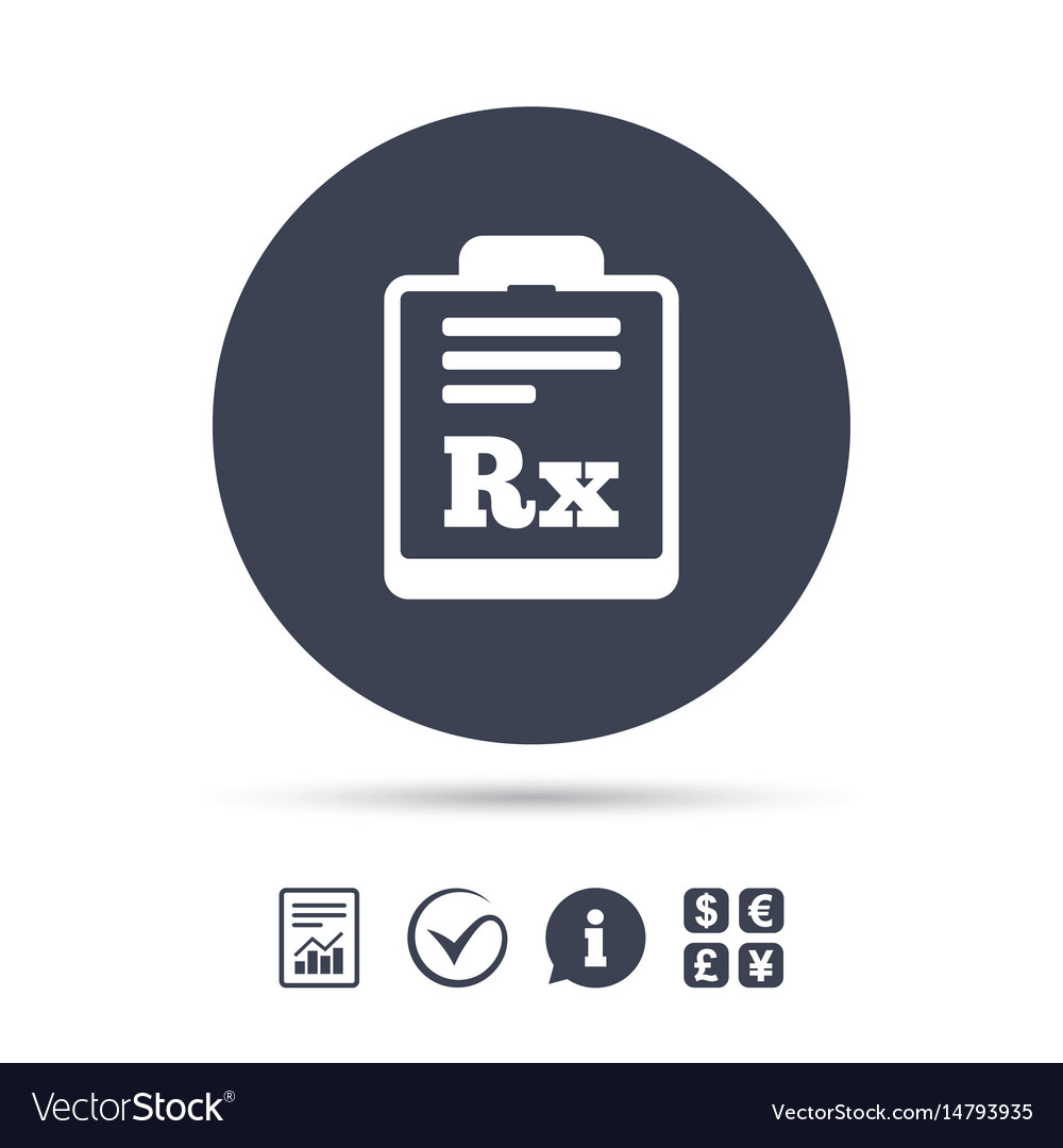 Medical prescription rx sign icon pharmacy