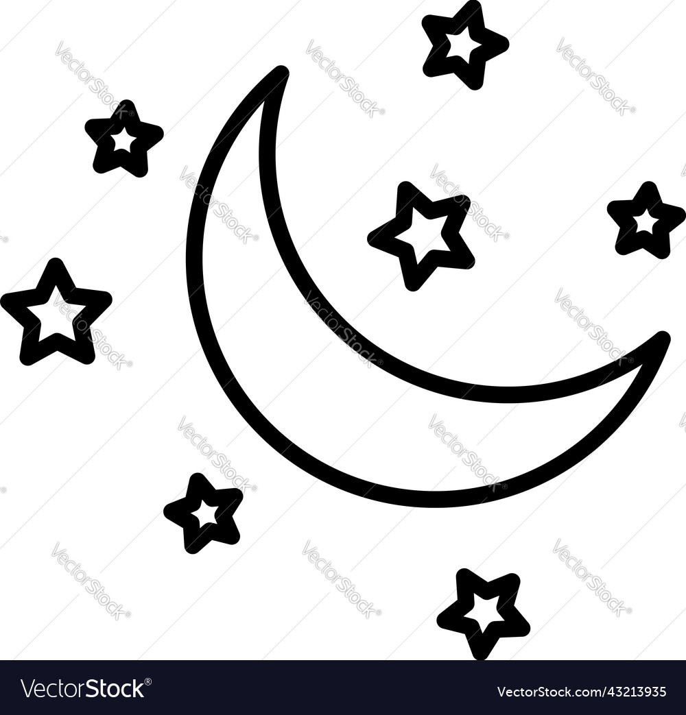 Night icon Royalty Free Vector Image - VectorStock