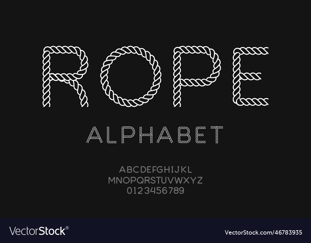 Rope alphabet design suitable for poster outdoor