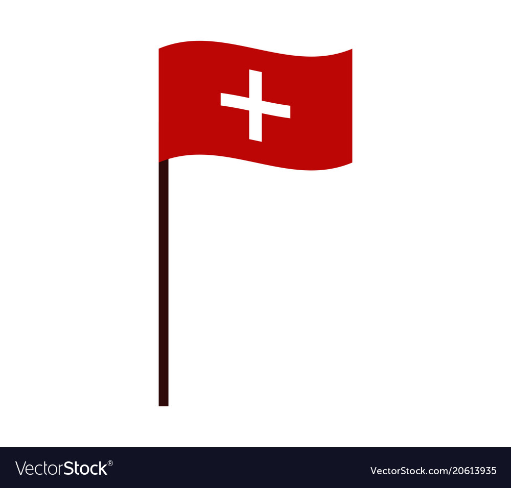 Swiss flag Royalty Free Vector Image - VectorStock