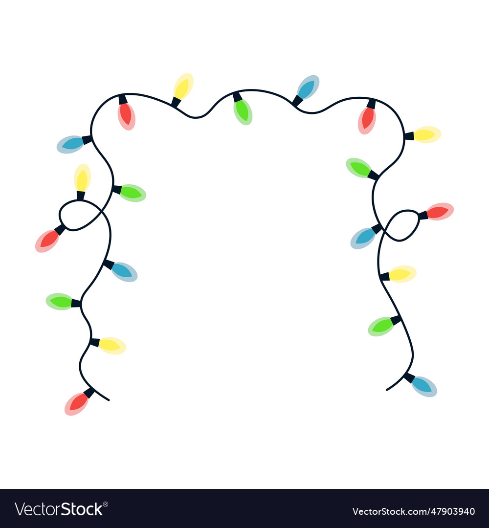 A colorful christmas garland Royalty Free Vector Image