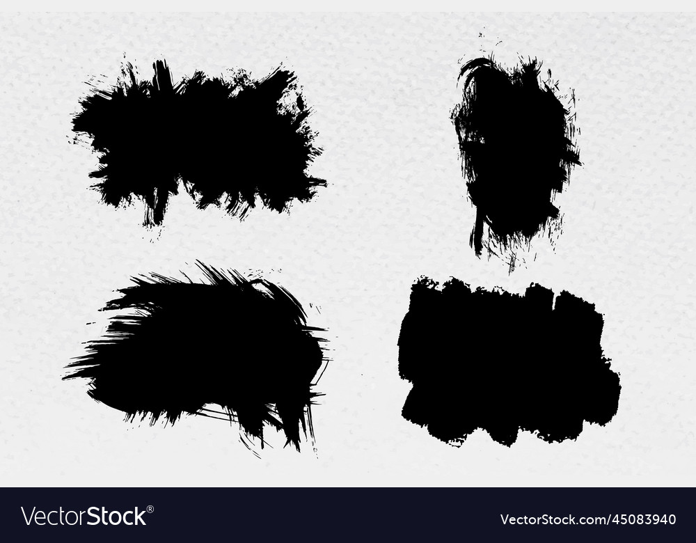 Black grunge marker banner scribble set Royalty Free Vector