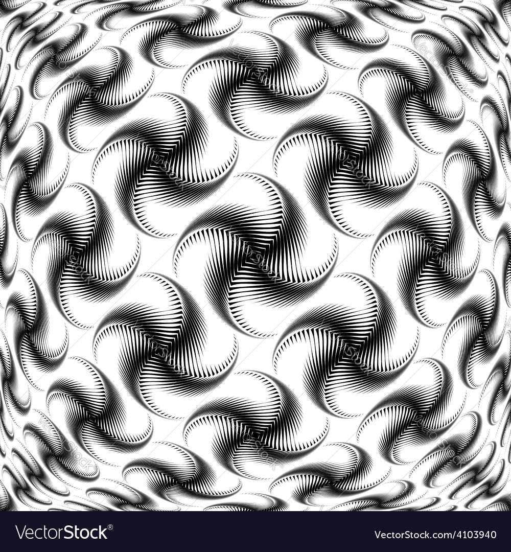 Design warped monochrome whirl movement background