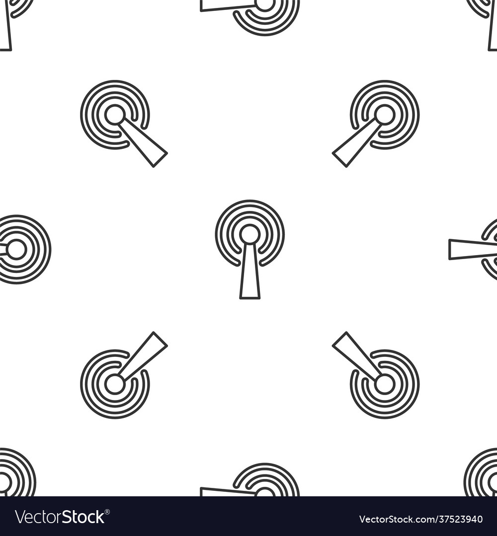 Grey line antenna icon isolated seamless pattern