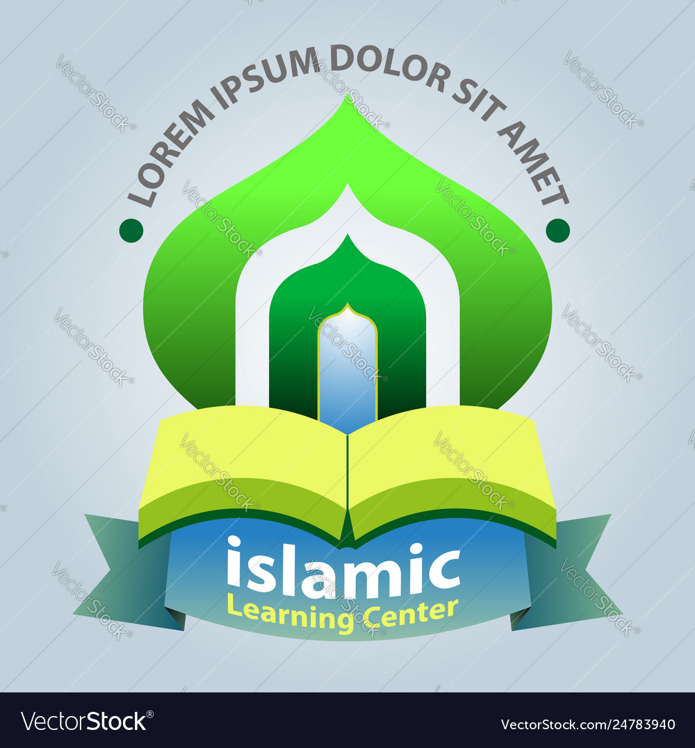 Islamic learning school Royalty Free Vector Image