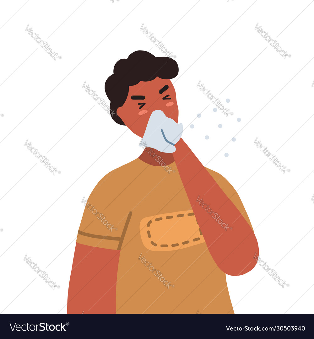 Man coughing