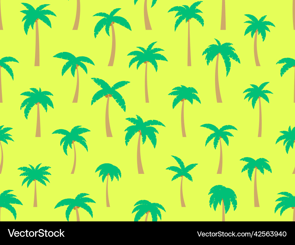 Palm trees with coconuts seamless pattern summer Vector Image