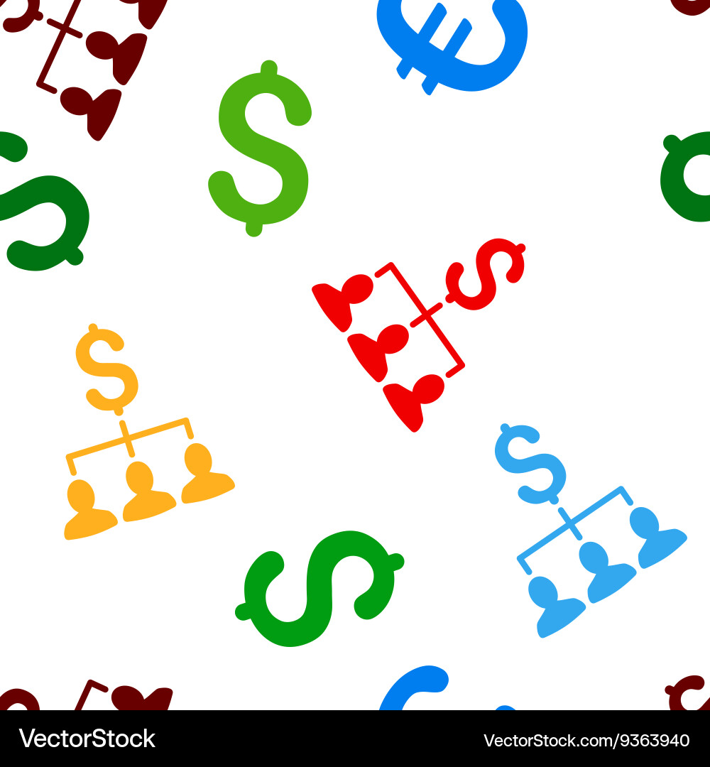 Patterned Payment Payment relations flat seamless pattern Royalty Free Vector