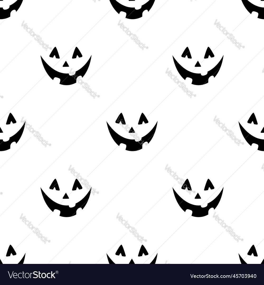 Seamless pattern with spooky smile