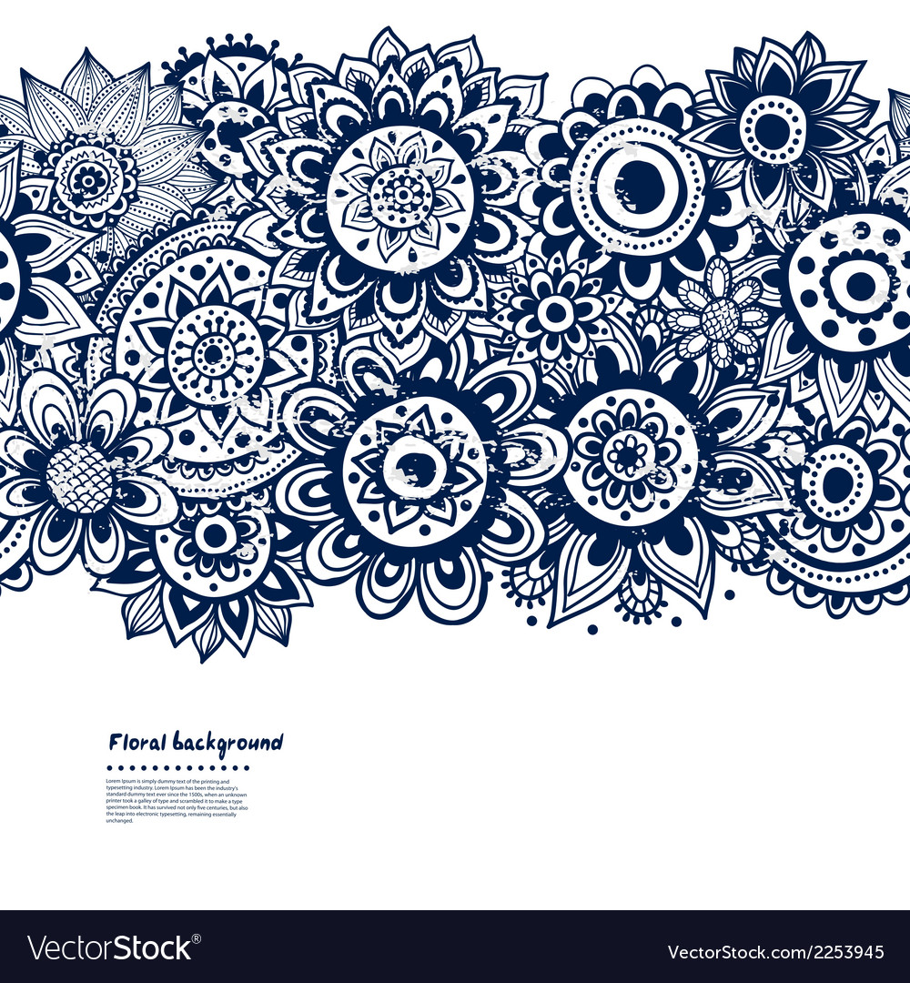 Beautiful Indian floral ornament Royalty Free Vector Image