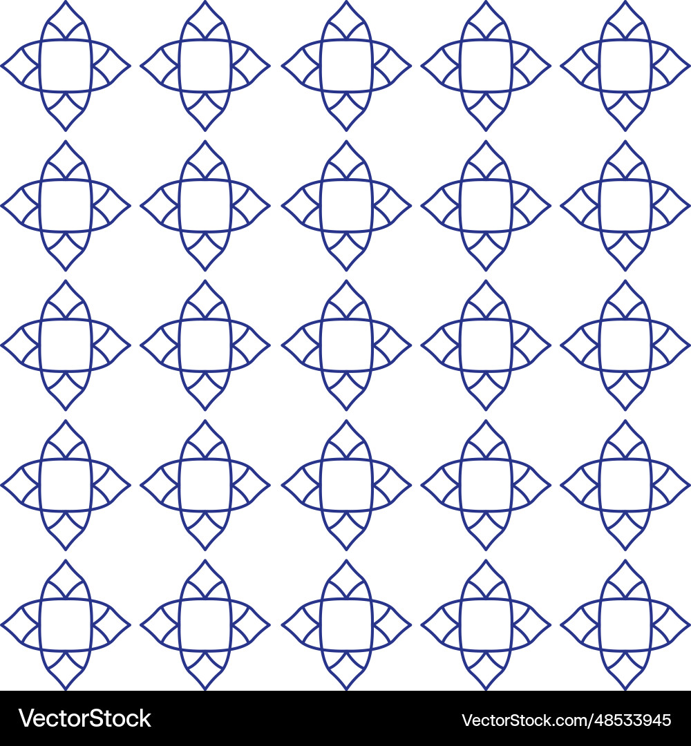 Blue white luxury ornamental pattern Royalty Free Vector