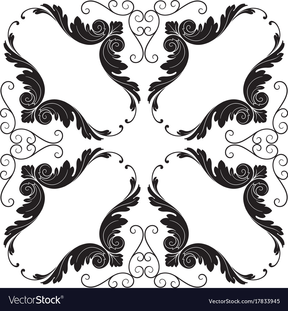 Classical Baroque Ornament Royalty Free Vector Image